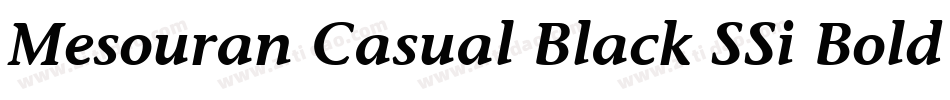 Mesouran Casual Black SSi Bold Italic字体转换